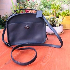 COACH NAVY Lunch Pail crossbody handbag